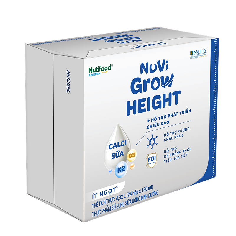Lốc 4 hộp sữa pha sẵn Nuvi Grow Height 180 ml (từ 1 tuổi) 13