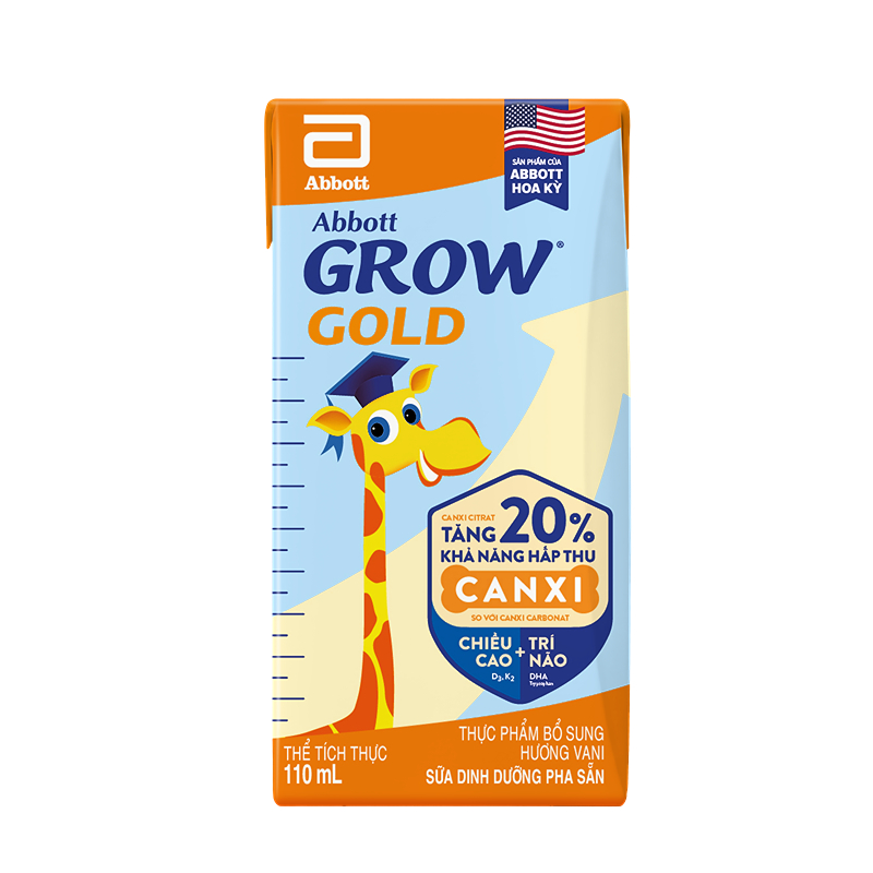 Combo 2 thùng 48 hộp sữa pha sẵn Abbott Grow Gold hương vani 110 ml (từ 1 tuổi) - Giao bao bì ngẫu nhiên 45