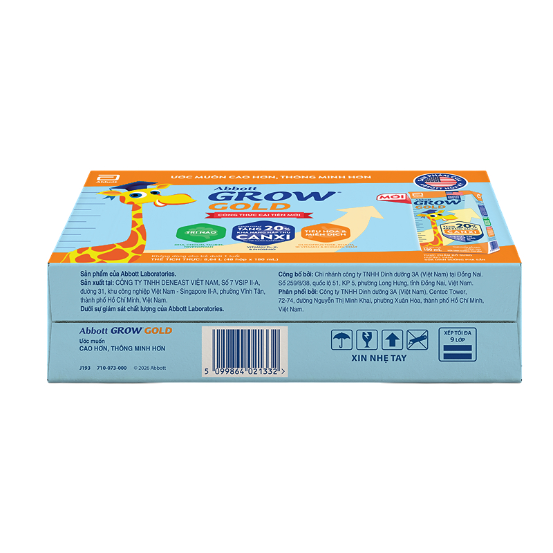 Combo 2 thùng 48 hộp sữa pha sẵn Abbott Grow Gold hương vani 180 ml (từ 1 tuổi) - Giao bao bì ngẫu nhiên 30