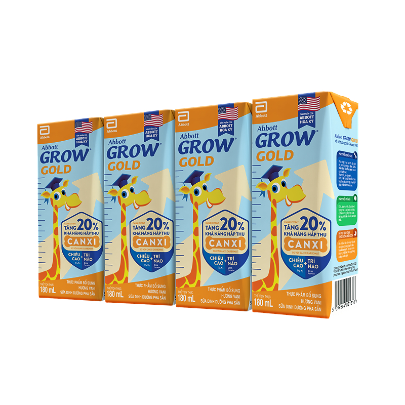 Combo 2 thùng 48 hộp sữa pha sẵn Abbott Grow Gold hương vani 180 ml (từ 1 tuổi) - Giao bao bì ngẫu nhiên 32