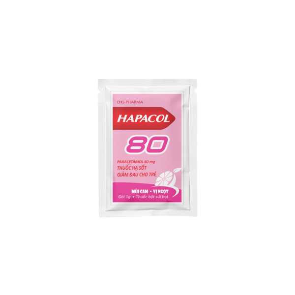 Bột sủi Hapacol 80 giảm đau, hạ sốt cho trẻ (24 gói x 1.5g) - 8
