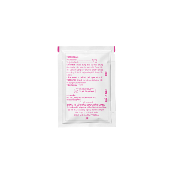 Bột sủi Hapacol 80 giảm đau, hạ sốt cho trẻ (24 gói x 1.5g) - 9
