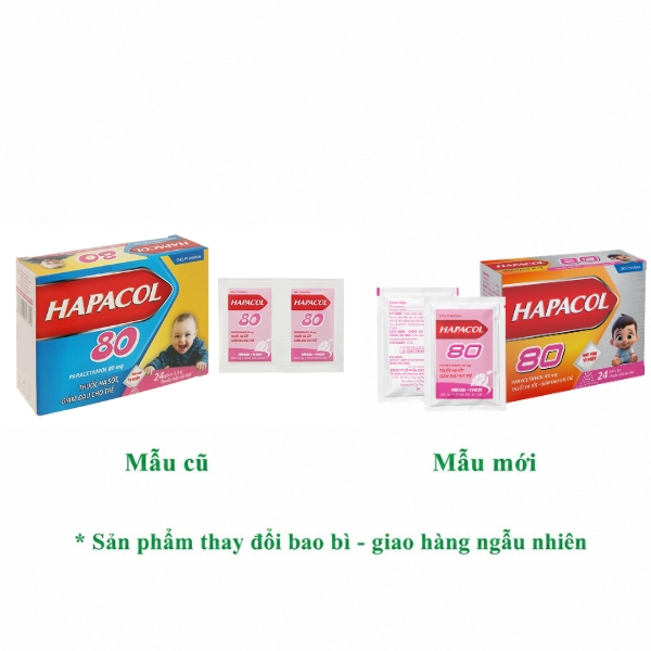 Bột sủi Hapacol 80 giảm đau, hạ sốt cho trẻ