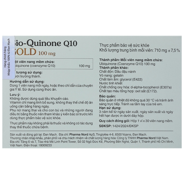 Bio-Quinone Q10 Gold hỗ trợ sức khỏe tim mạch, chống oxy hóa hộp 30 viên - 8
