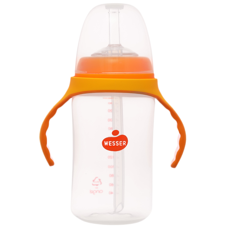 Bình tập uống Wesser 260 ml - Màu cam (từ 6 tháng) - Giao bao bì ngẫu nhiên 3