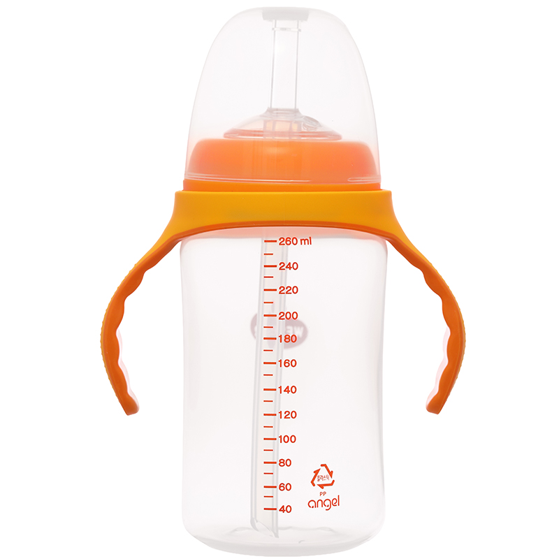 Bình tập uống Wesser 260 ml - Màu cam (từ 6 tháng) - Giao bao bì ngẫu nhiên 4