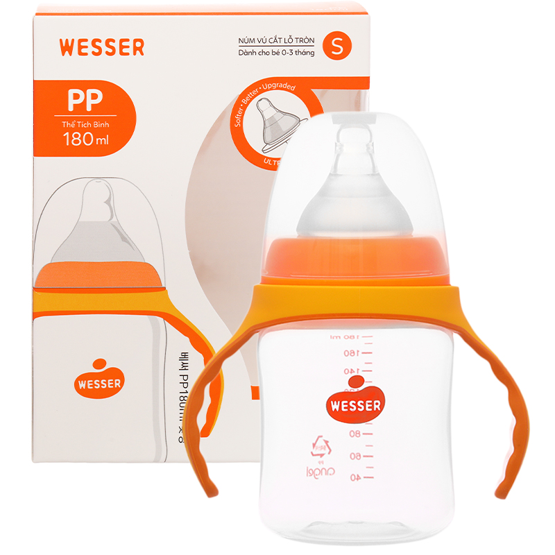 Bình sữa nhựa PP Wesser cổ rộng 260 ml (3 - 6 tháng) 15