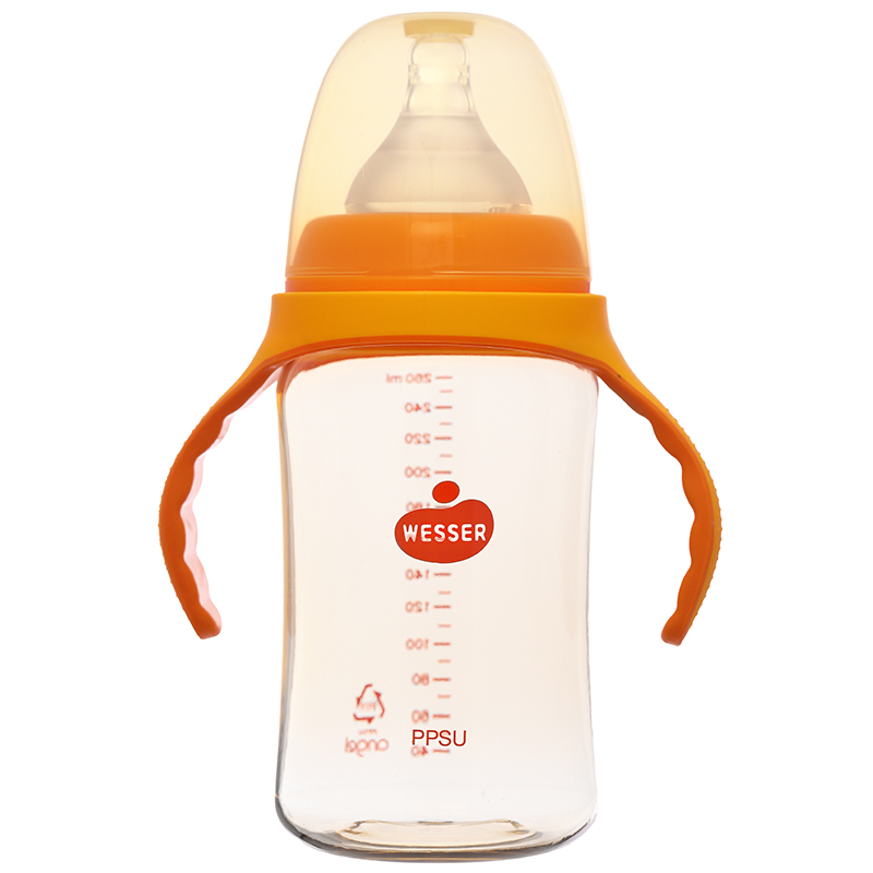 Bình sữa nhựa PPSU Wesser cổ rộng 260 ml (3 - 6 tháng) 2