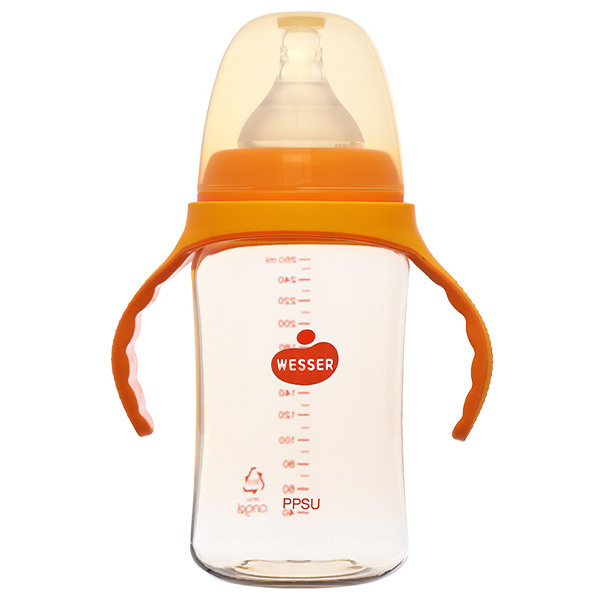 Bình sữa cổ rộng Wesser 260 ml
