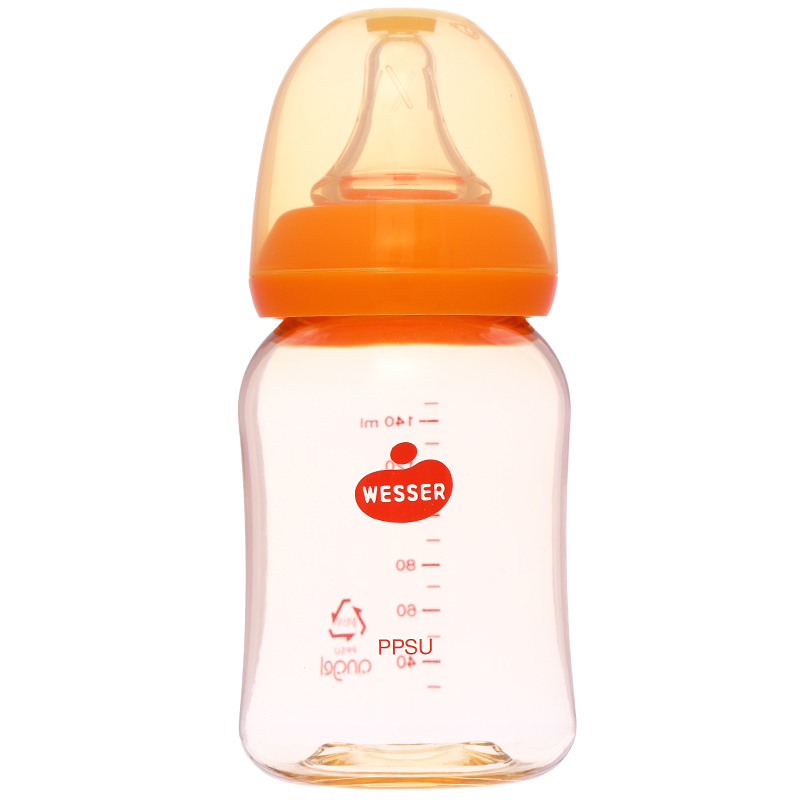 Bình sữa nhựa PPSU Wesser TBSWPP140 cổ hẹp 140 ml (0 - 3 tháng) - Giao bao bì ngẫu nhiên 3