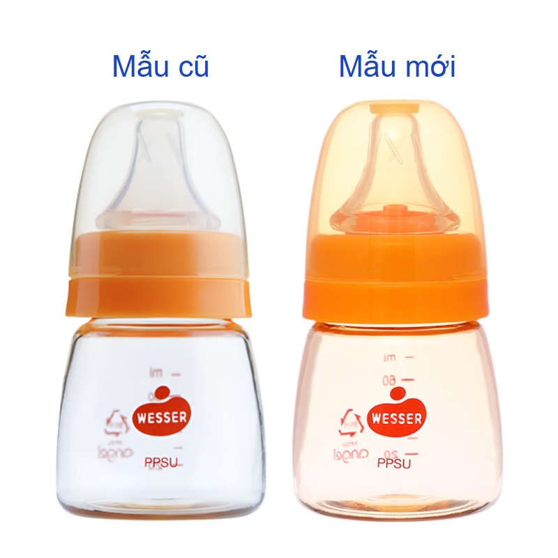 Bình sữa nhựa PPSU Wesser TBSWPP140 cổ hẹp 140 ml (0 - 3 tháng) - Giao bao bì ngẫu nhiên 33