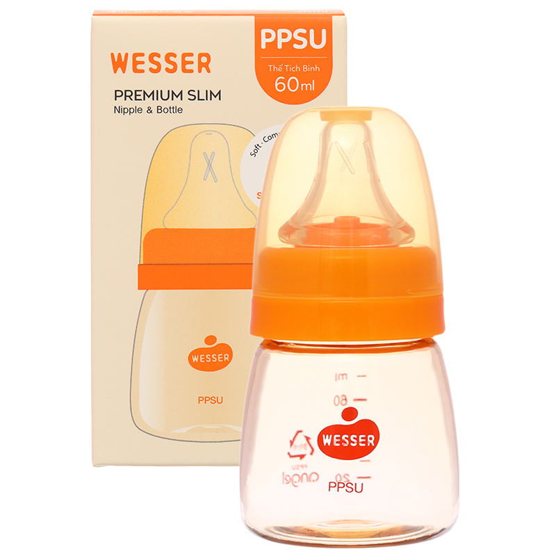 Bình sữa nhựa PPSU Wesser TBSWPP140 cổ hẹp 140 ml (0 - 3 tháng) - Giao bao bì ngẫu nhiên 44