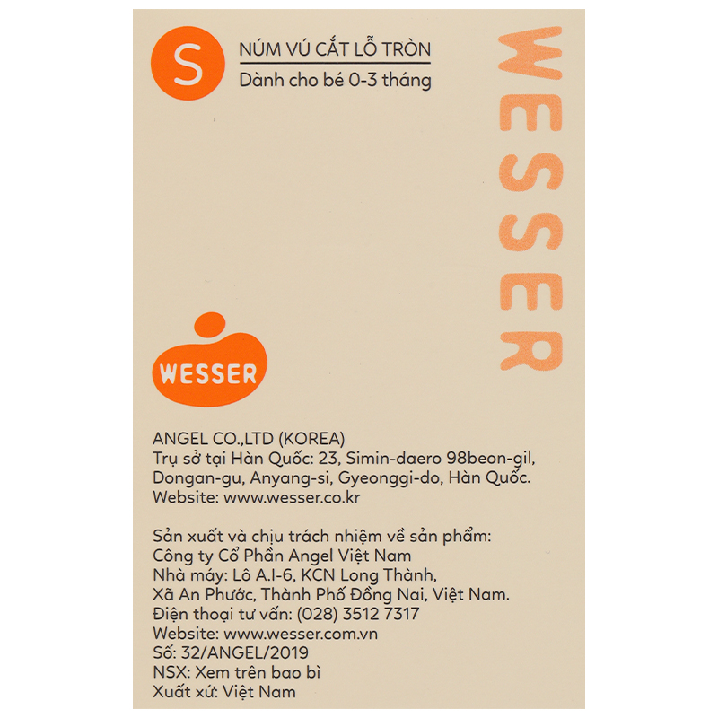 Bình sữa nhựa PPSU Wesser TBSWPP140 cổ hẹp 140 ml (0 - 3 tháng) - Giao bao bì ngẫu nhiên 39