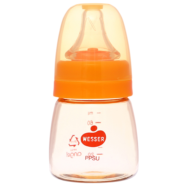 Bình sữa cổ hẹp Wesser TBSWPP60 60 ml - Giao bao bì ngẫu nhiên