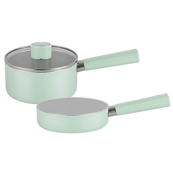 Bộ chảo quánh nhôm chống dính nắp kính elmich size 16cm