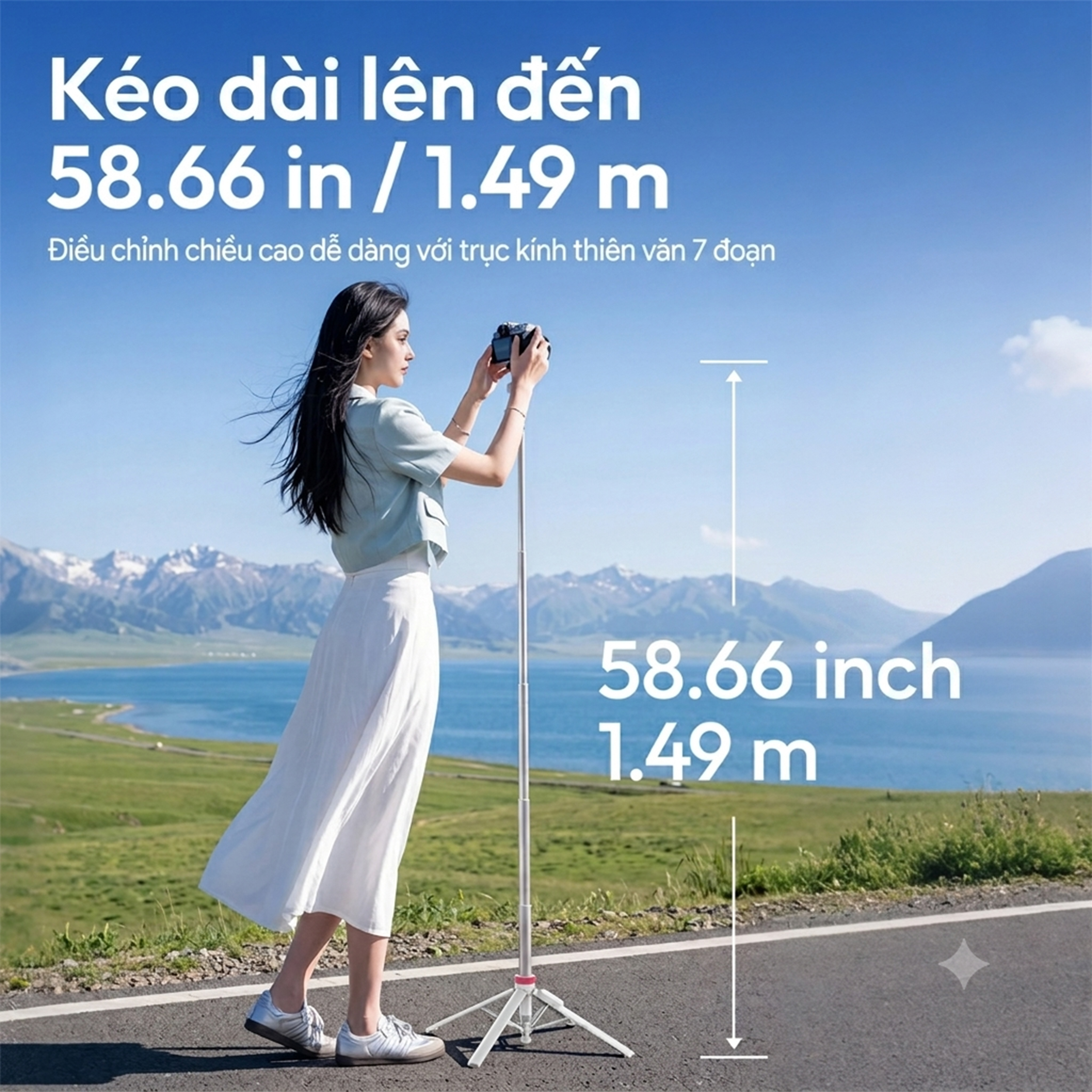 Chân Tripod Kiêm Gậy Selfie Magnetic Tự Bung Chân Nhanh 149cm Ulanzi MT-44M - 10