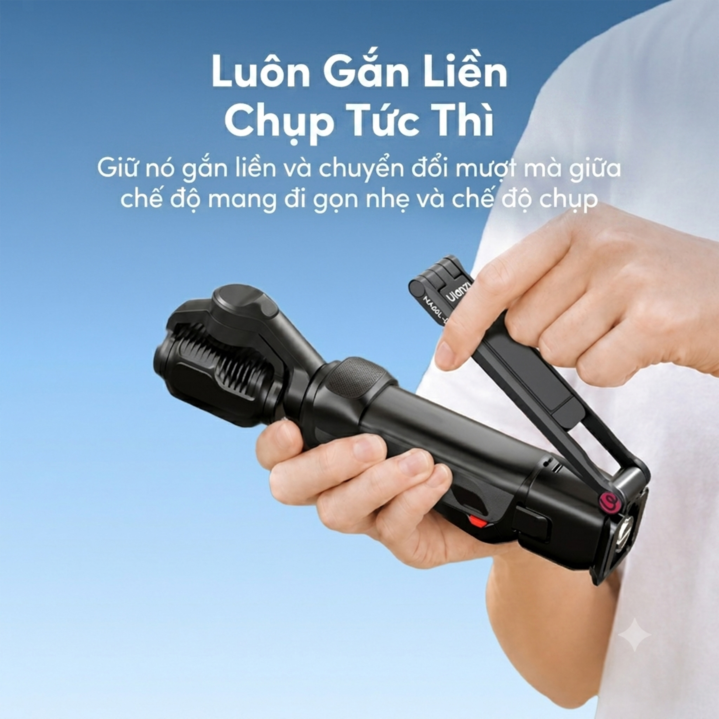 Chân Tripod Mini Dùng Cho Insta360 Luna Ultra Magnetic Tháo Lắp Nhanh 16.7cm Ulanzi MA66L - 4