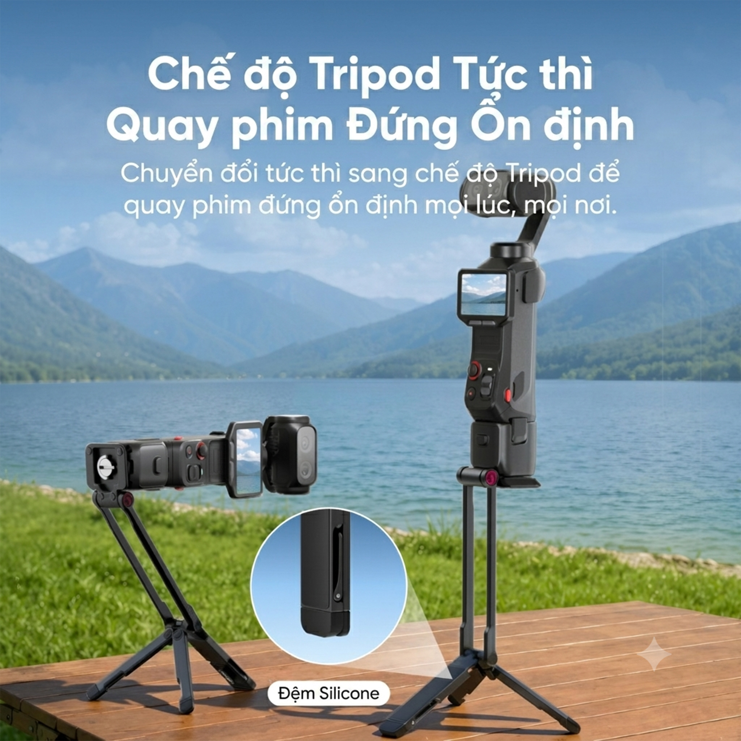 Chân Tripod Mini Dùng Cho Insta360 Luna Ultra Magnetic Tháo Lắp Nhanh 16.7cm Ulanzi MA66L - 6