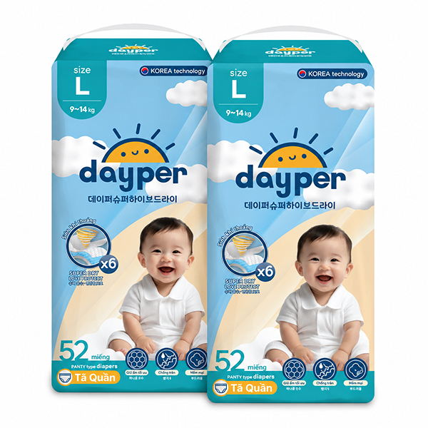 Combo 2 tã quần Dayper size L