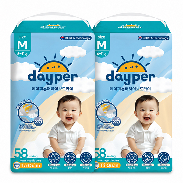 Combo 2 tã quần Dayper size M