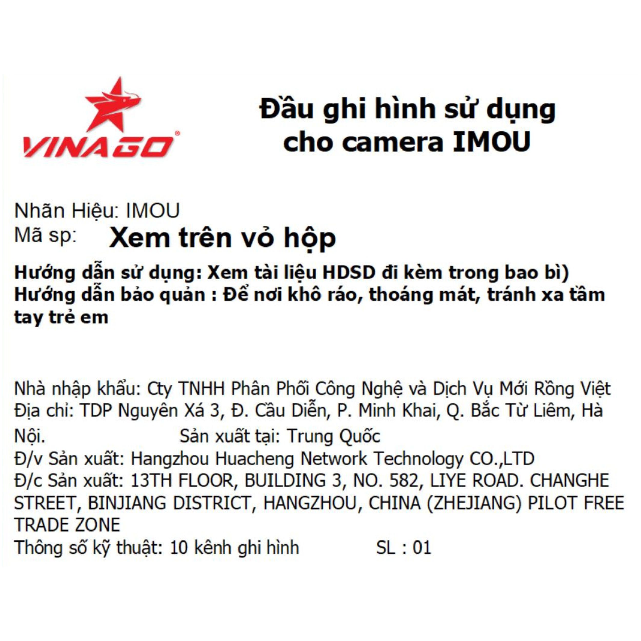 Đầu ghi hình camera IP Wi-Fi 10 kênh IMOU NVR-N110W-8A0E - 4