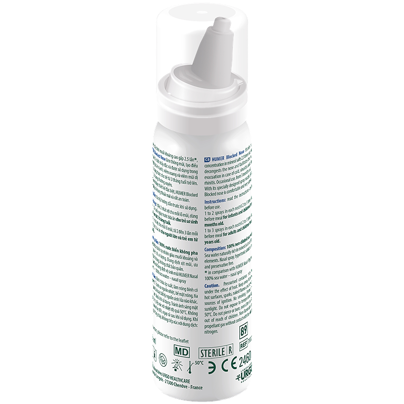 Dung dịch xịt mũi Humer Blocked Nose giảm nghẹt mũi chai 50 ml 12