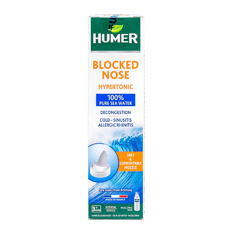 Dung dịch xịt mũi Humer Blocked Nose giảm nghẹt mũi chai 50 ml 3