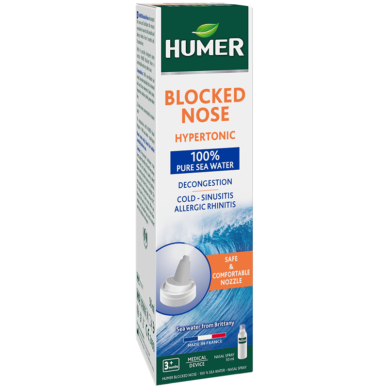 Dung dịch xịt mũi Humer Blocked Nose giảm nghẹt mũi chai 50 ml 9