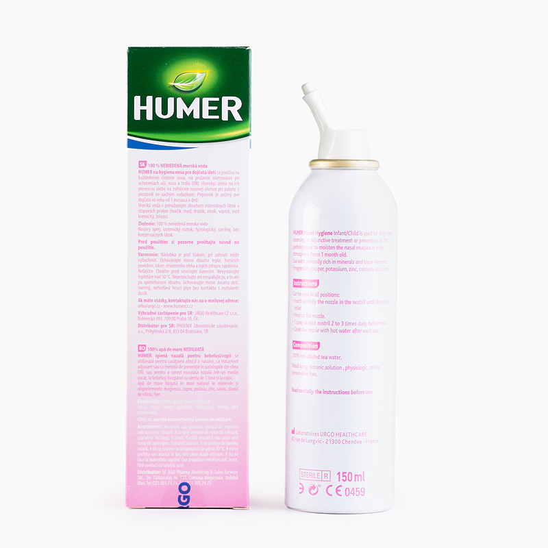Dung dịch xịt mũi Humer Nasal Hygiene chai 150ml 3