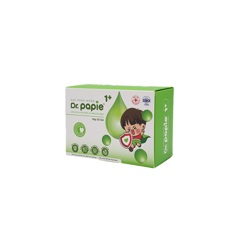 Gạc răng miệng cho bé Dr.Papie 1+ hộp 30 gói (từ 1 tuổi) - Giao bao bì ngẫu nhiên 4