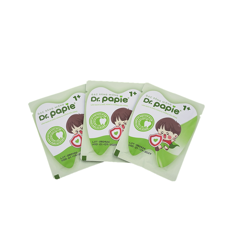 Gạc răng miệng cho bé Dr.Papie 1+ hộp 30 gói (từ 1 tuổi) - Giao bao bì ngẫu nhiên 5