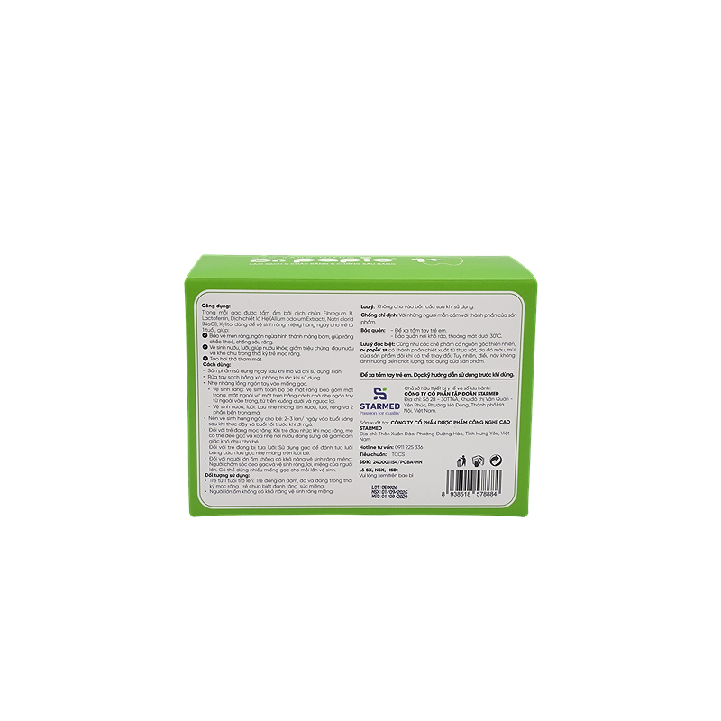 Gạc răng miệng cho bé Dr.Papie 1+ hộp 30 gói (từ 1 tuổi) - Giao bao bì ngẫu nhiên 8