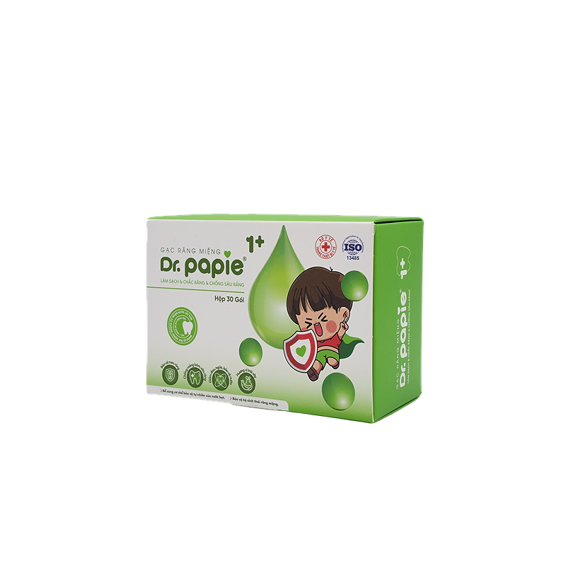 Gạc răng miệng cho bé Dr.Papie 1+ hộp 30 gói (từ 1 tuổi) - Giao bao bì ngẫu nhiên 11