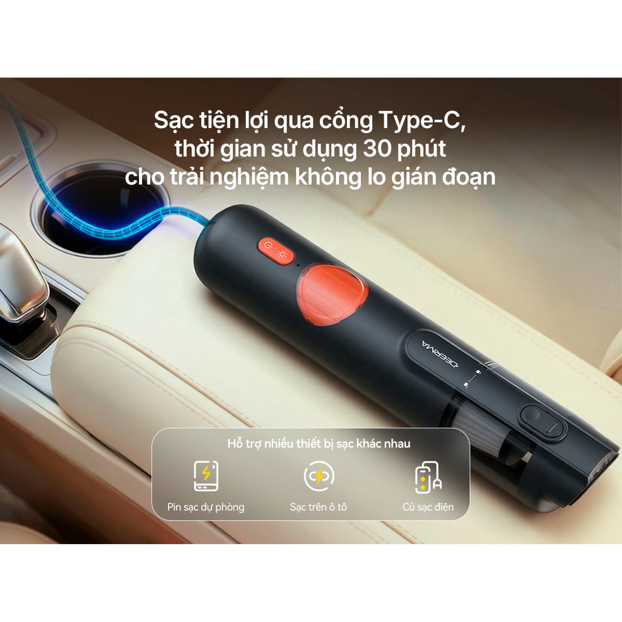 Máy hút bụi cầm tay Deerma XC01 - 4