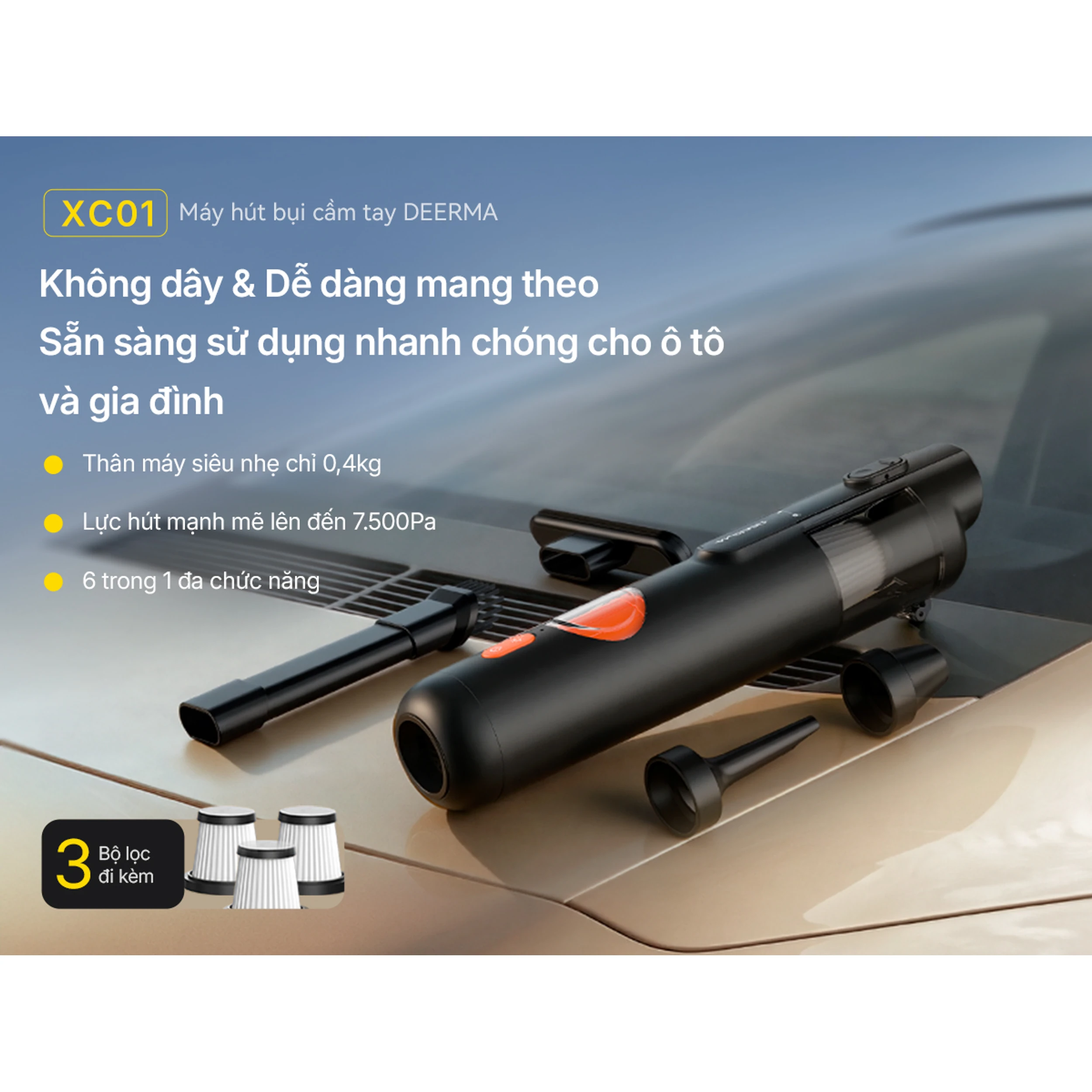 Máy hút bụi cầm tay Deerma XC01 - 8