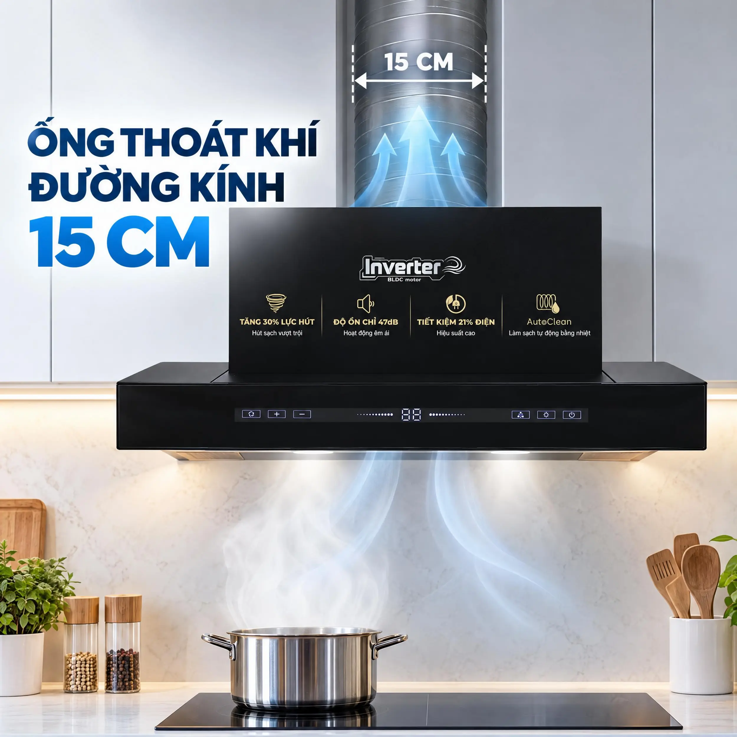 Máy hút mùi âm tủ Sakura R-D70B - 2