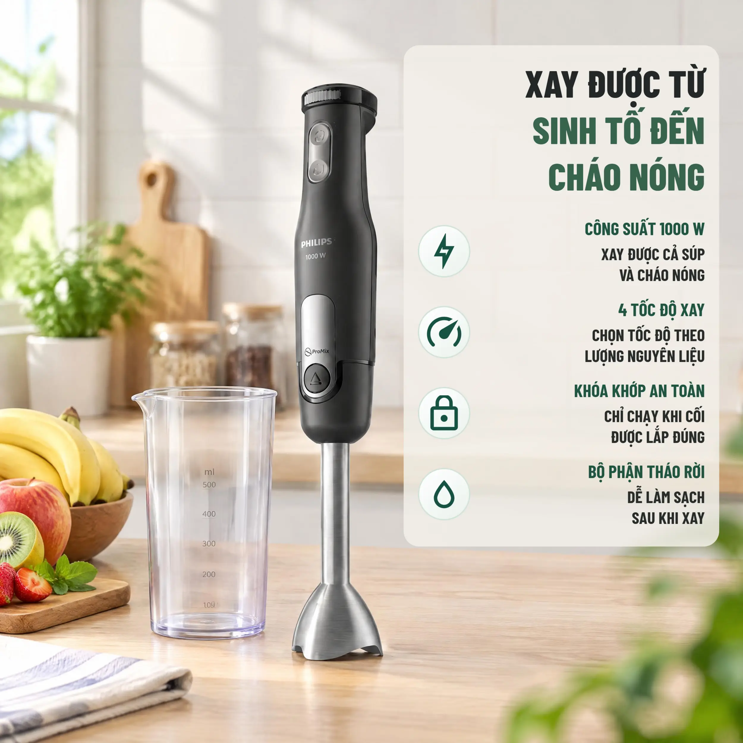 Máy xay sinh tố cầm tay Philips HR2560/00