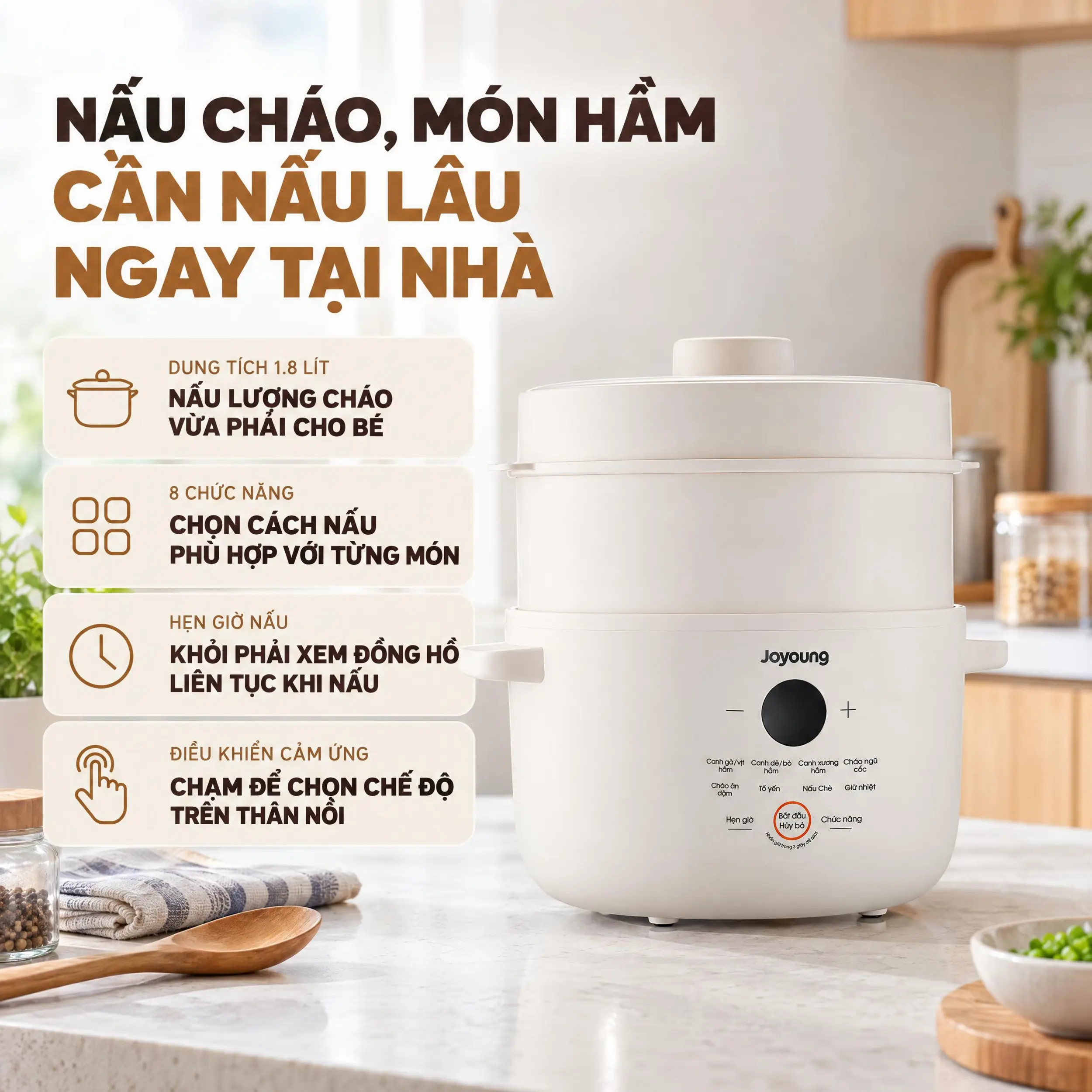 Nồi nấu chậm Joyoung 1.8 lít JSC-187