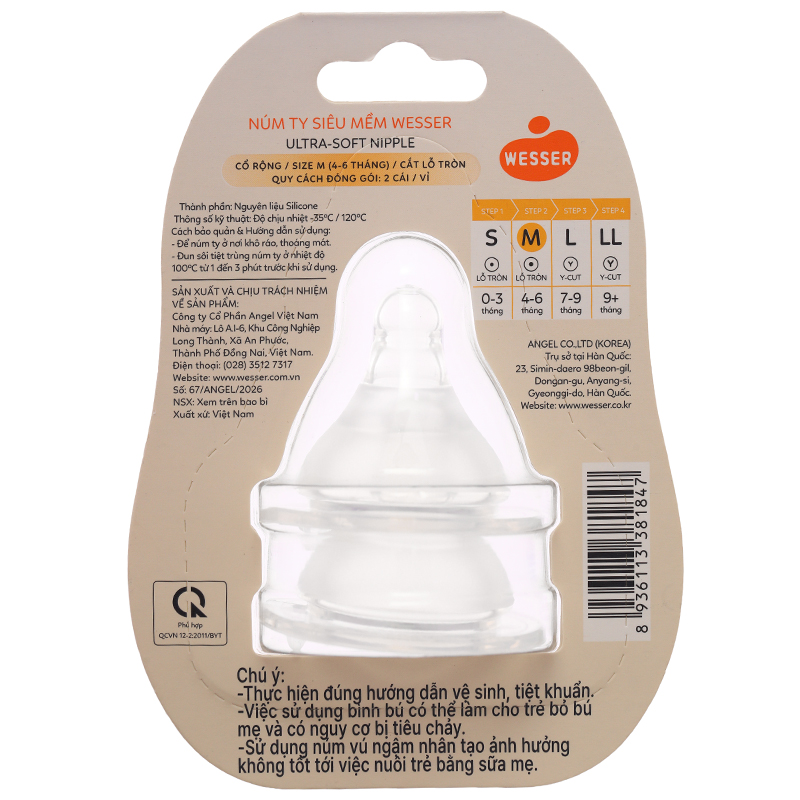 Núm ti Wesser cổ rộng size LL (Từ 9 tháng) 18
