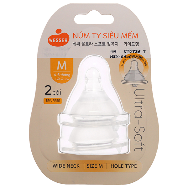 Núm ti Wesser cổ rộng size LL (Từ 9 tháng) 16