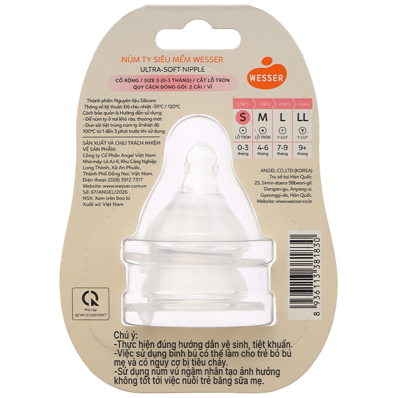 Núm ti Wesser cổ rộng size LL (Từ 9 tháng) 13