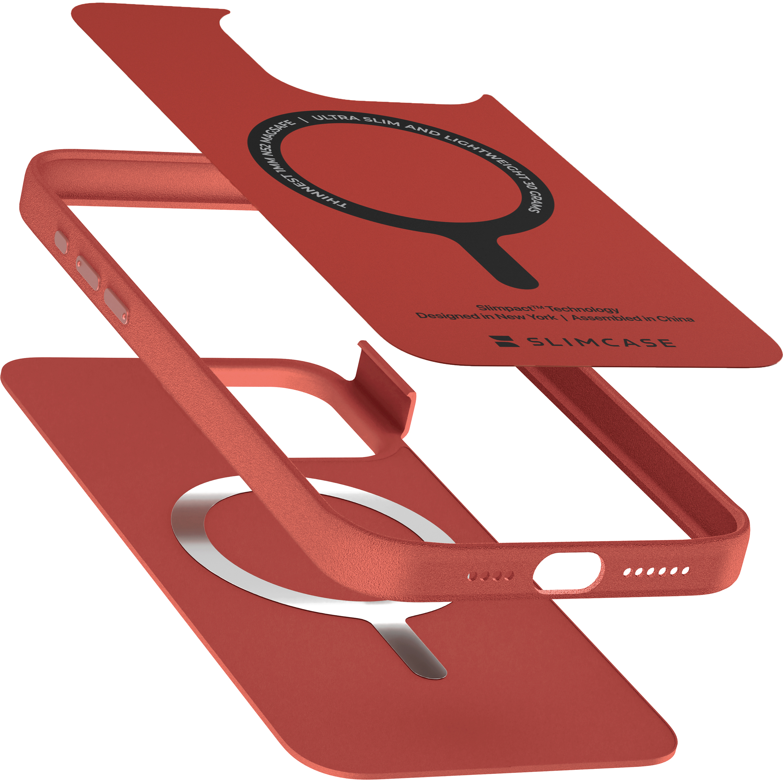 Ốp Lưng iPhone 15 Pro Max Magnetic SPORT SLIMCASE Đỏ - 5