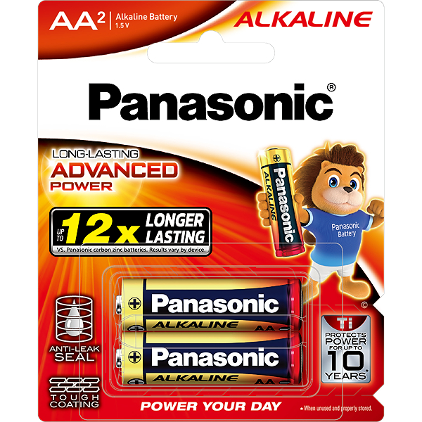 Pin AA 2 viên Panasonic Alkaline LR6T-2B-V (1.5V) - AVAKids.com