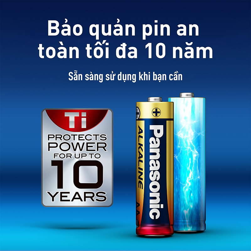 Pin AA 4 viên Panasonic Alkaline LR6T/4B-V - Giao bao bì ngẫu nhiên 6