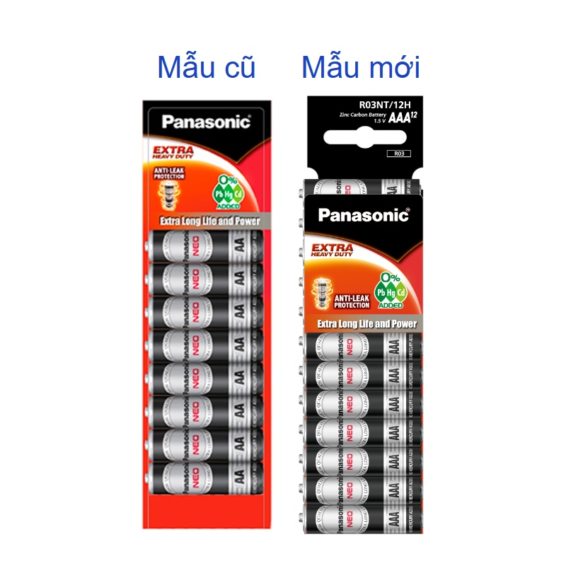 Pin AAA 12 viên Manganese Panasonic R03NT-12H Đen - Giao bao bì ngẫu nhiên 2