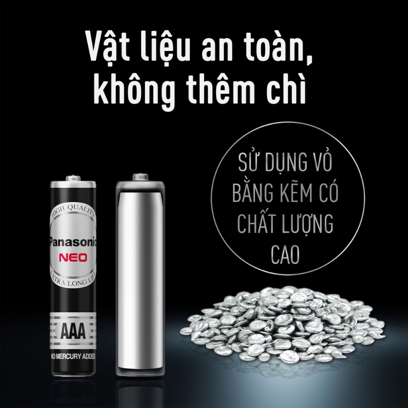 Pin AAA 12 viên Manganese Panasonic R03NT-12H Đen - Giao bao bì ngẫu nhiên 6