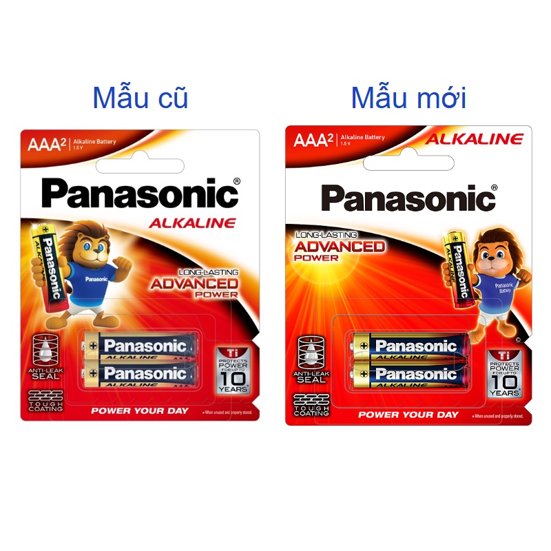 Pin AAA 2 viên Panasonic Alkaline LR03T/2B - Giao bao bì ngẫu nhiên 2