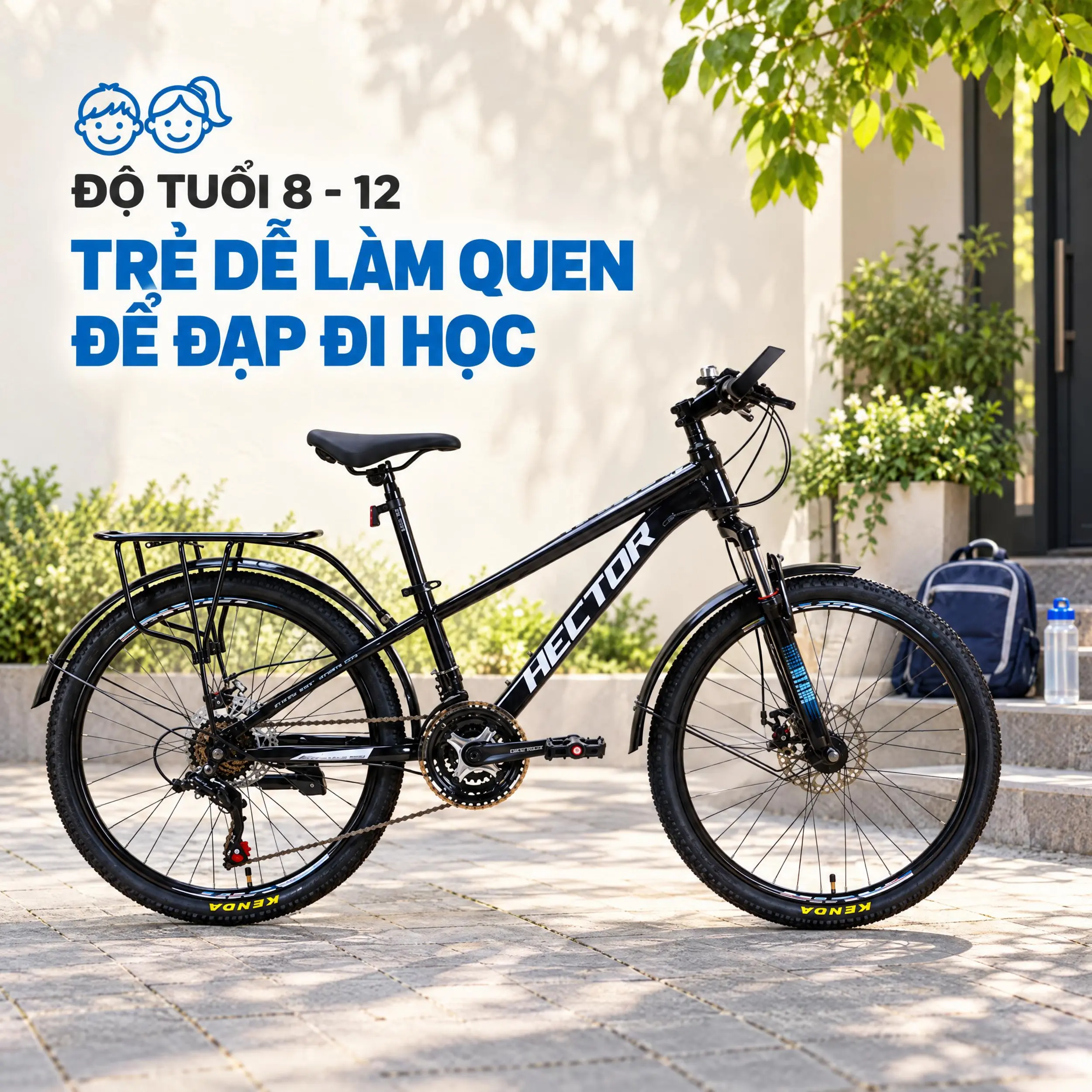 Xe Đạp Địa Hình HECTOR APOLLO 1B 24 INCH Đen ánh kim - 2