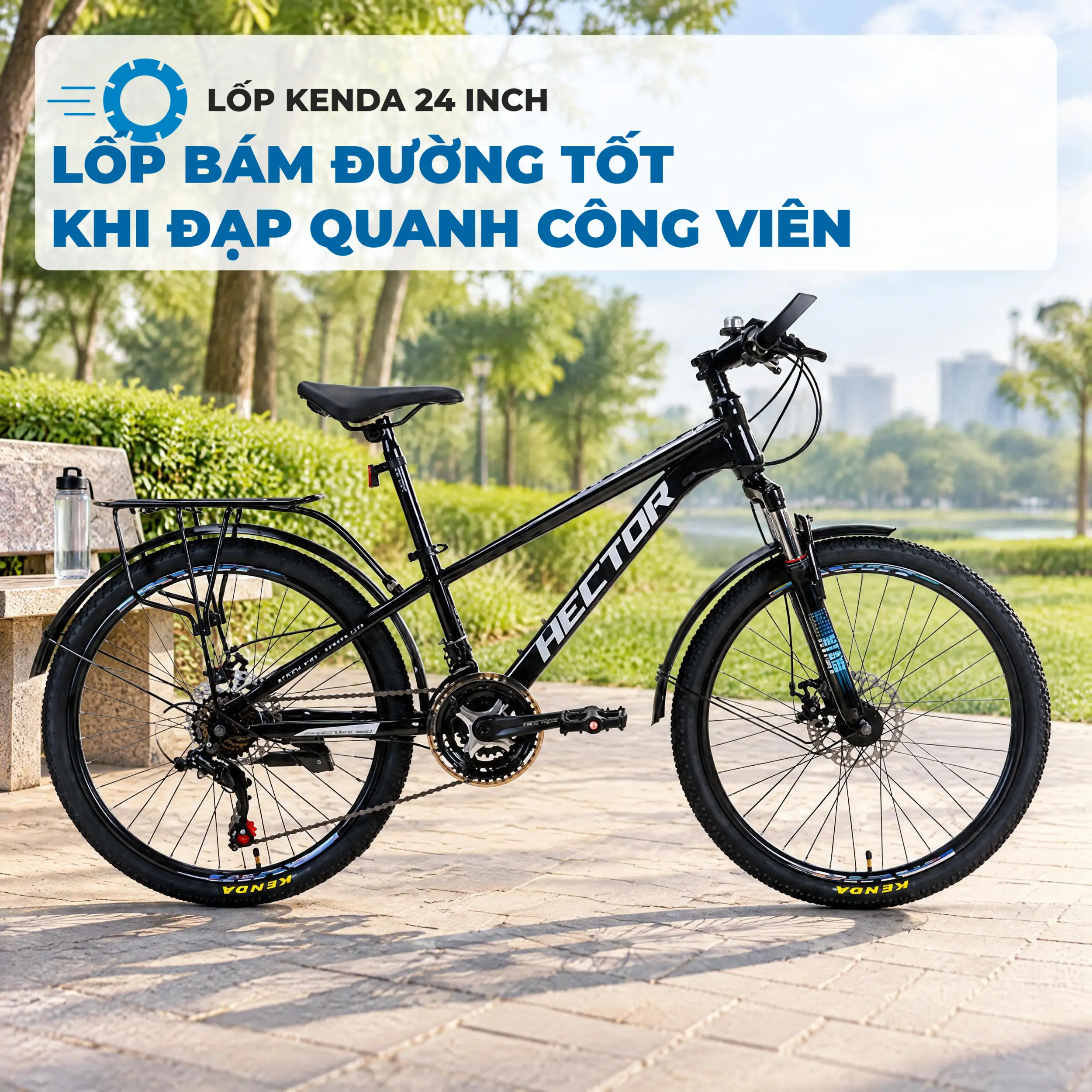 Xe Đạp Địa Hình HECTOR APOLLO 1B 24 INCH Đen ánh kim - 6