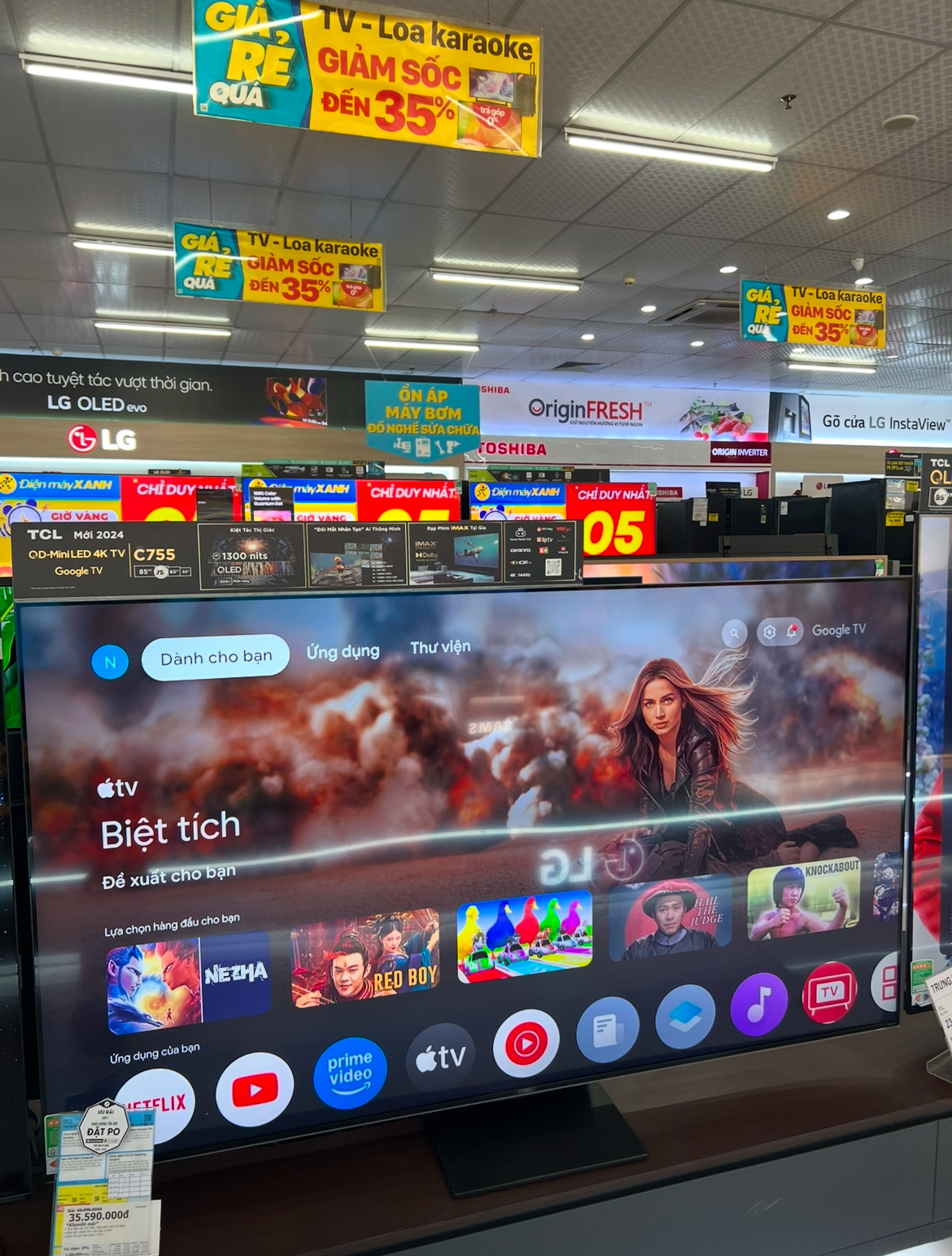 Tivi QLED Mini LED 4K TCL 75C755